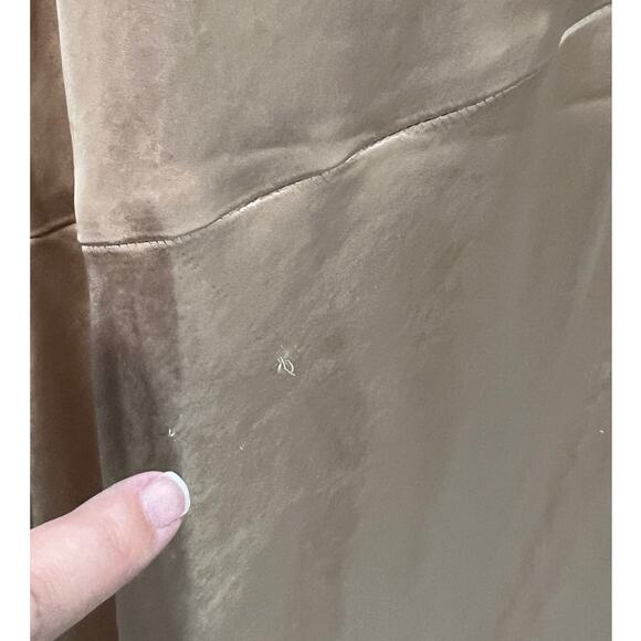 GENERATION LOVE WOMENS LARGE EVIE SATIN TERRACOTTA MAXI DRESS GOWN TINY FLAW - Picture 9 of 16